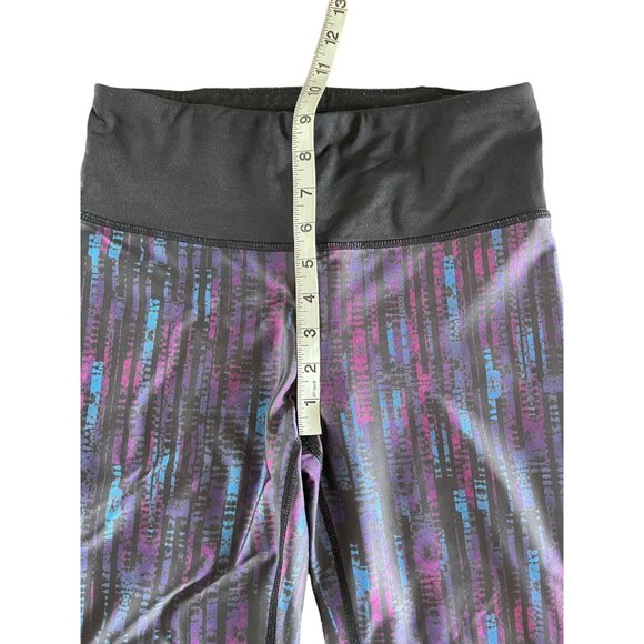 Prana‎ Tatum Capri Leggings Kaleidoscope Purple Black Reflective Cropped Small - Picture 10 of 10